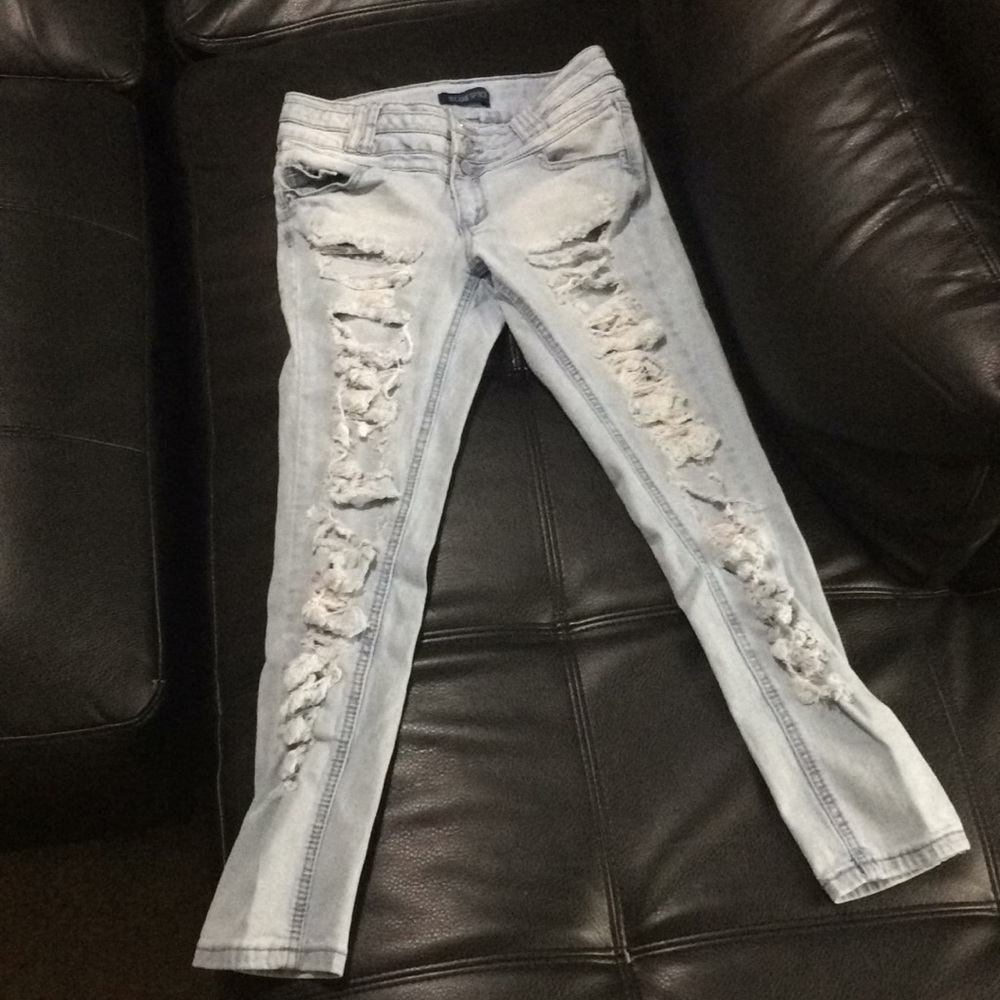 blue spice ripped jeans